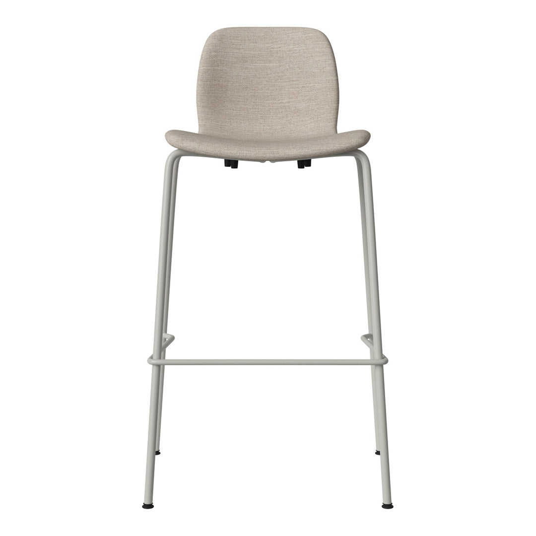 Chaise de bar Seed - Rembourrée - Piètement en acier, laquée gris