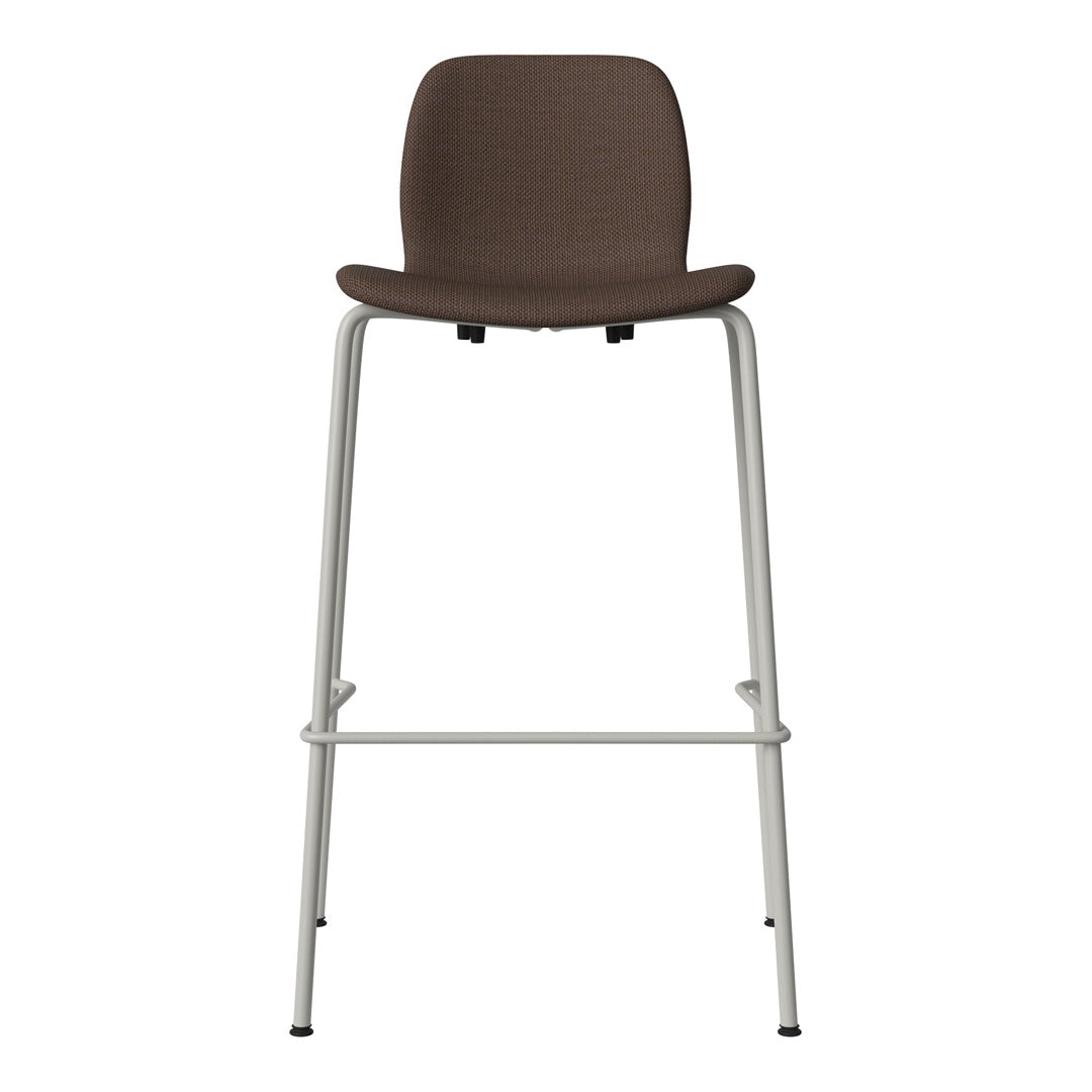 Chaise de bar Seed - Rembourrée - Piètement en acier, laquée gris
