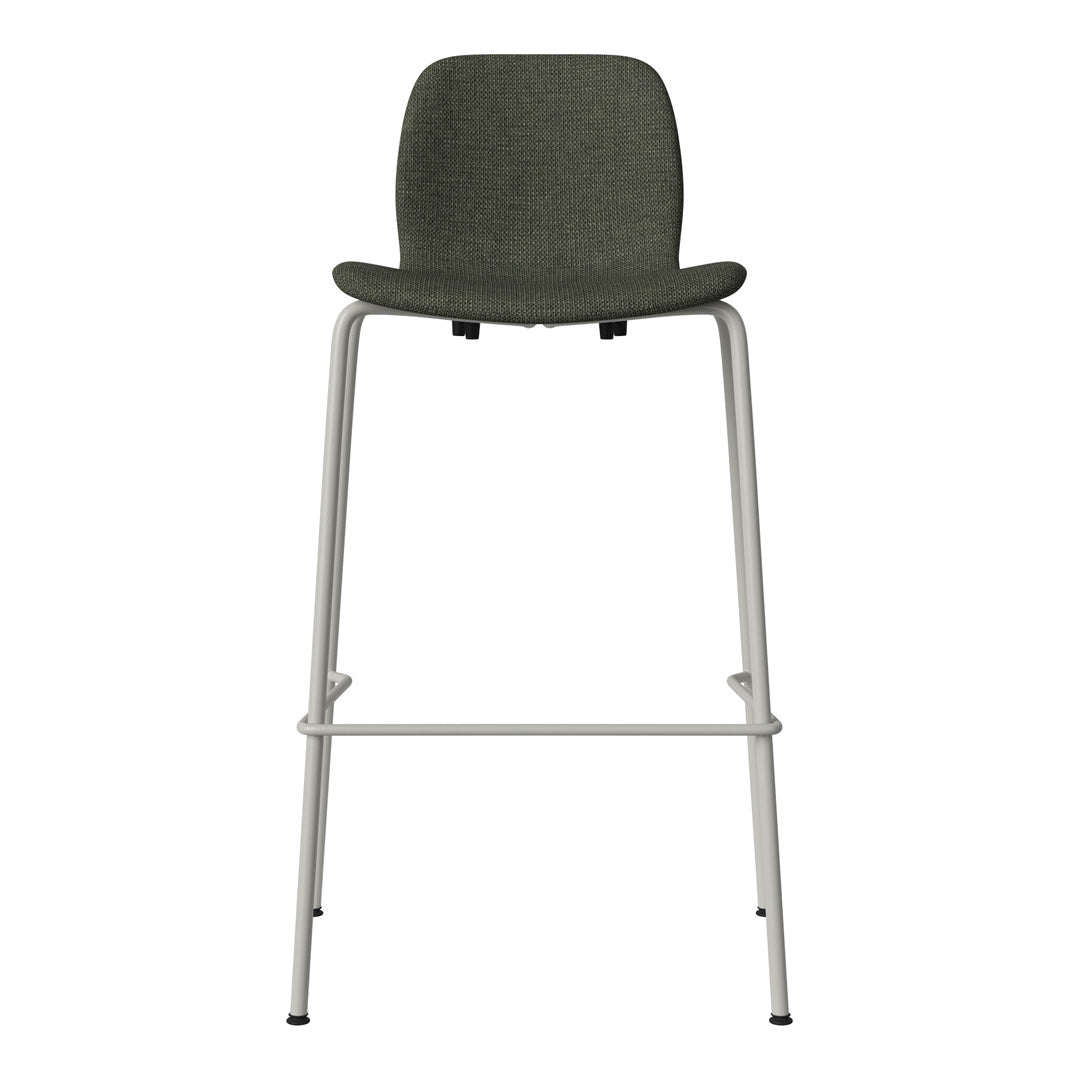 Chaise de bar Seed - Rembourrée - Piètement en acier, laquée gris