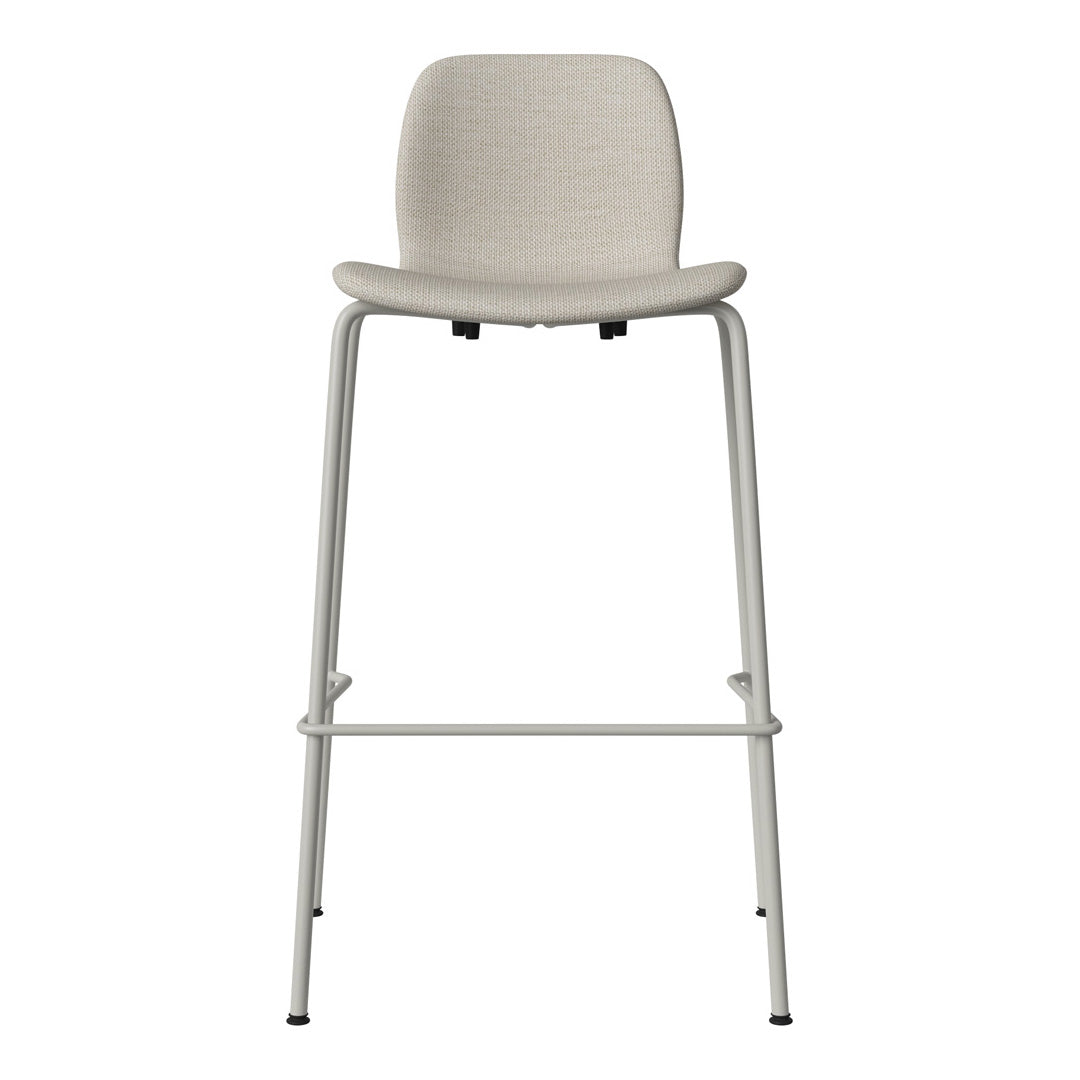 Chaise de bar Seed - Rembourrée - Piètement en acier, laquée gris