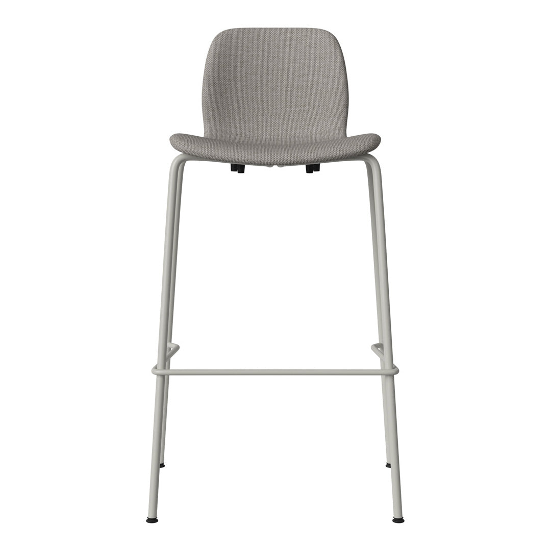 Chaise de bar Seed - Rembourrée - Piètement en acier, laquée gris