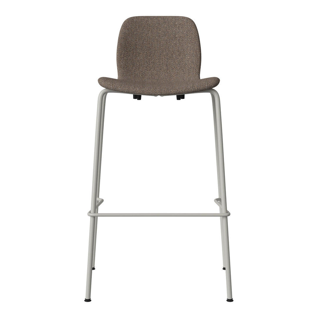 Chaise de bar Seed - Rembourrée - Piètement en acier, laquée gris