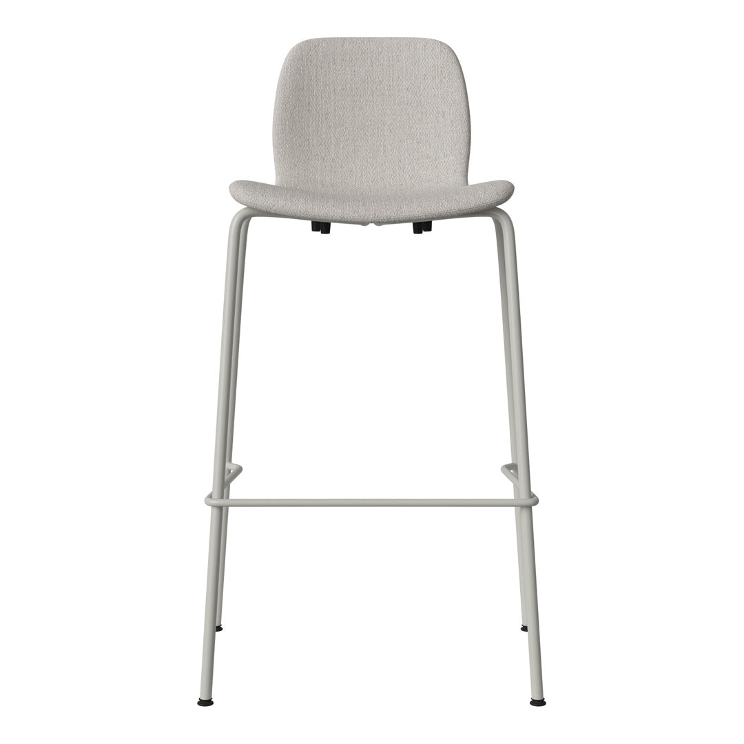 Chaise de bar Seed - Rembourrée - Piètement en acier, laquée gris