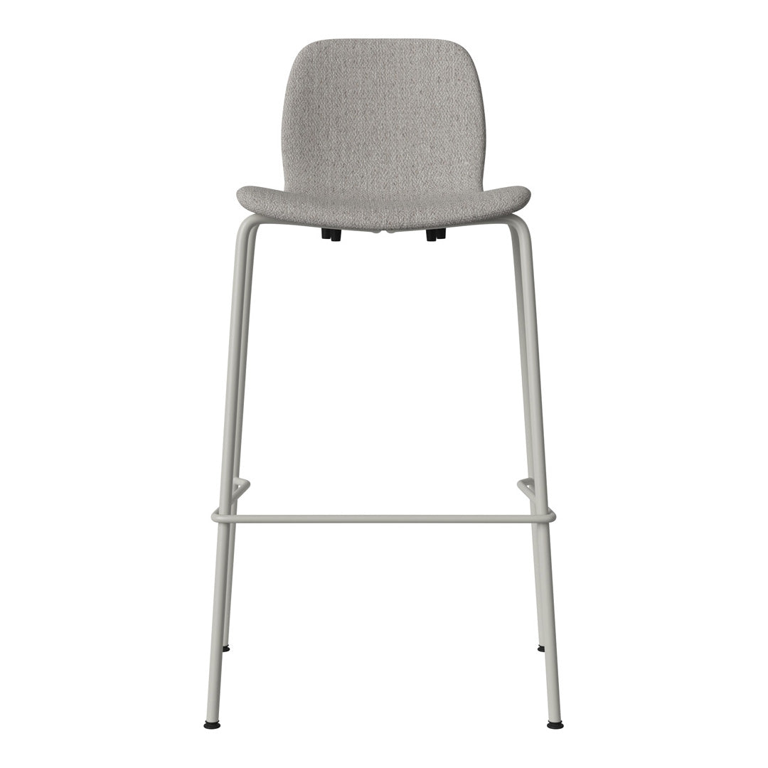 Chaise de bar Seed - Rembourrée - Piètement en acier, laquée gris
