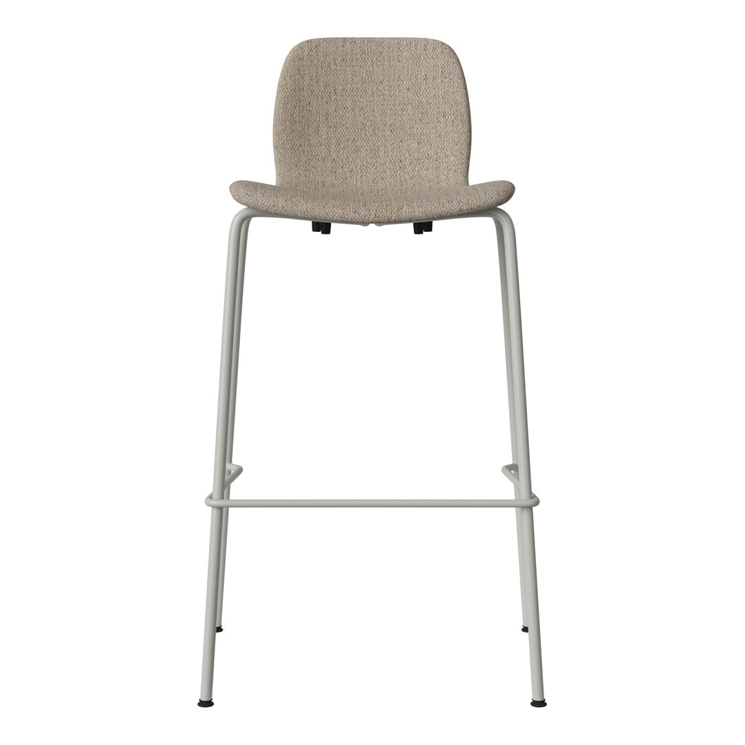 Chaise de bar Seed - Rembourrée - Piètement en acier, laquée gris