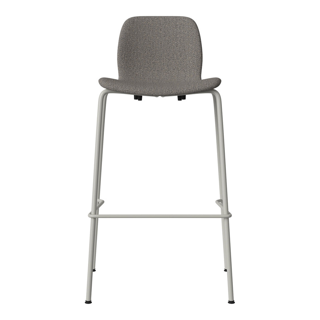 Chaise de bar Seed - Rembourrée - Piètement en acier, laquée gris