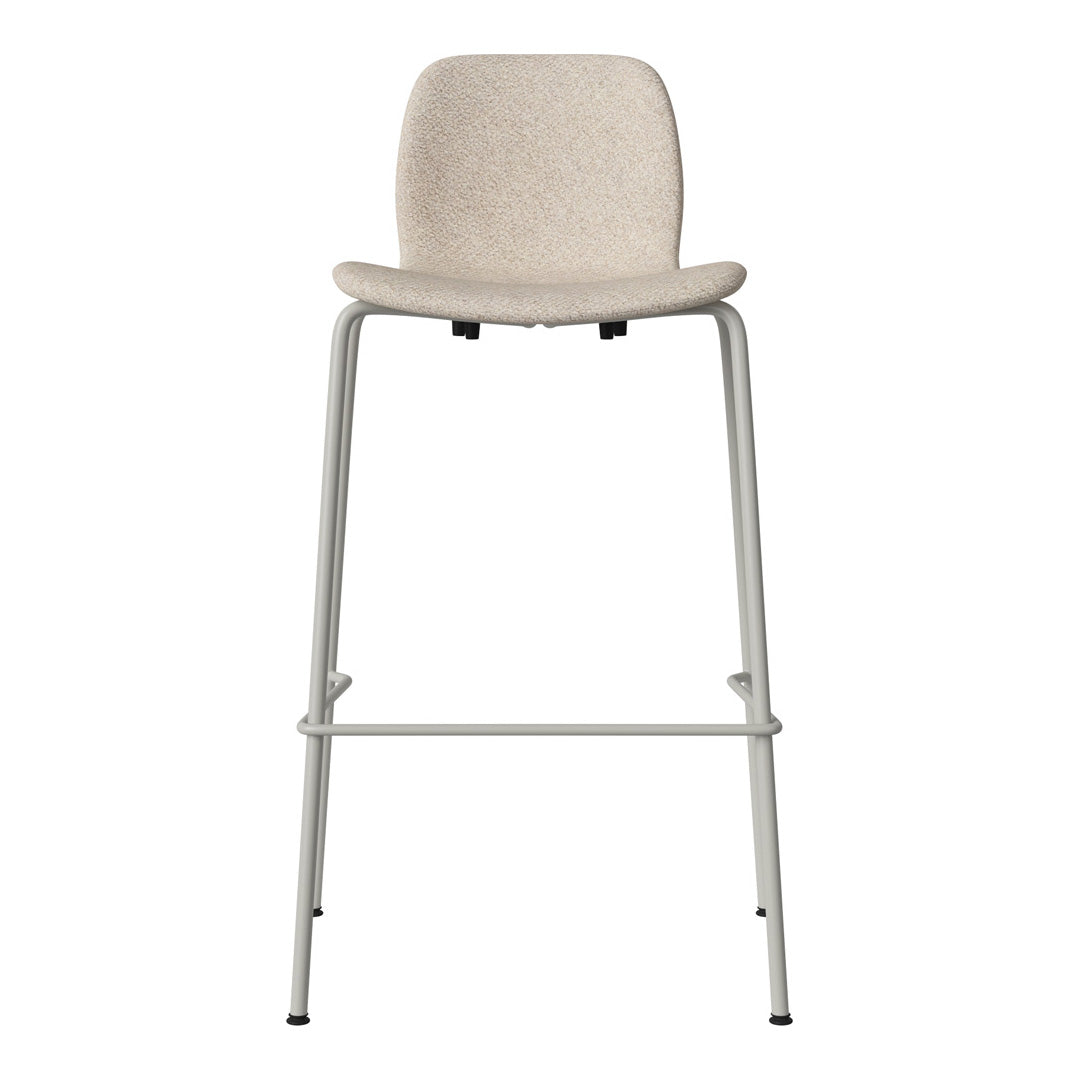Chaise de bar Seed - Rembourrée - Piètement en acier, laquée gris