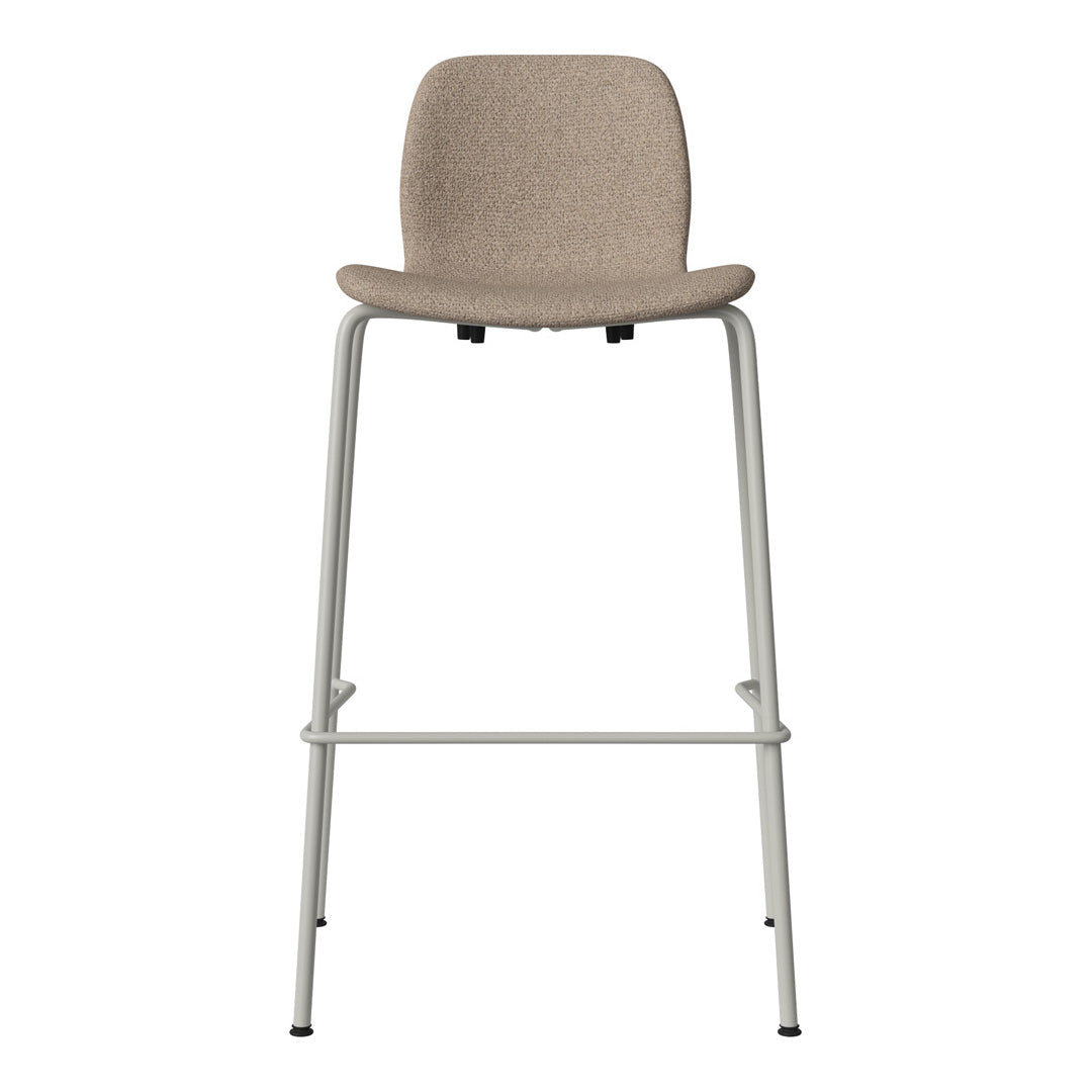Chaise de bar Seed - Rembourrée - Piètement en acier, laquée gris