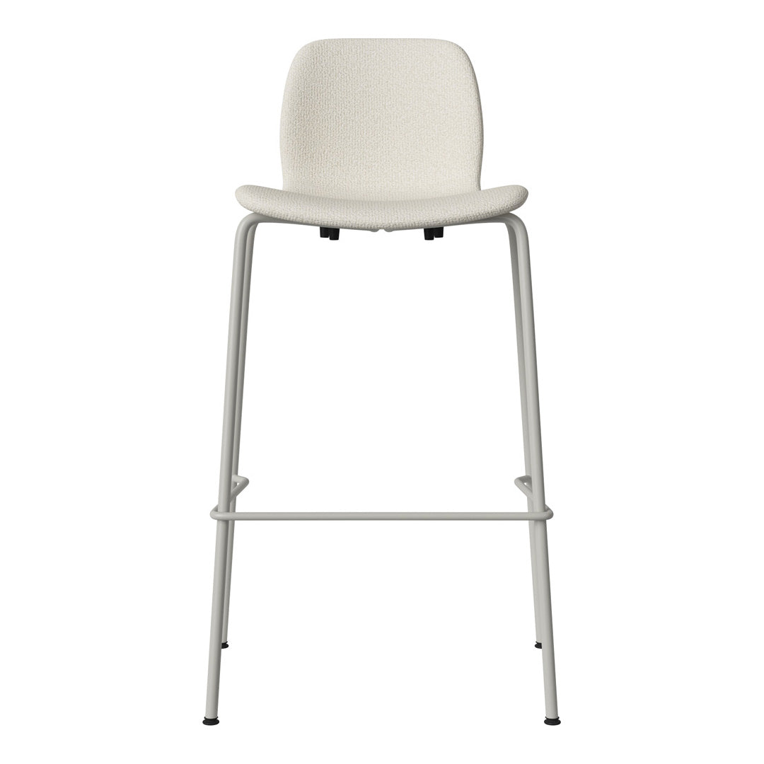 Chaise de bar Seed - Rembourrée - Piètement en acier, laquée gris