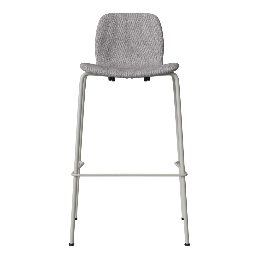 Chaise de bar Seed - Rembourrée - Piètement en acier, laquée gris