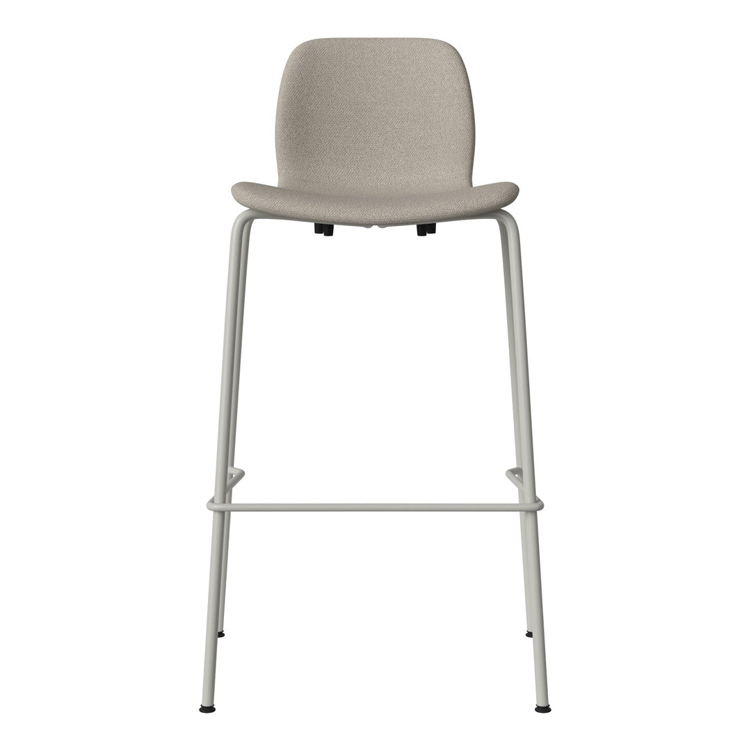 Chaise de bar Seed - Rembourrée - Piètement en acier, laquée gris