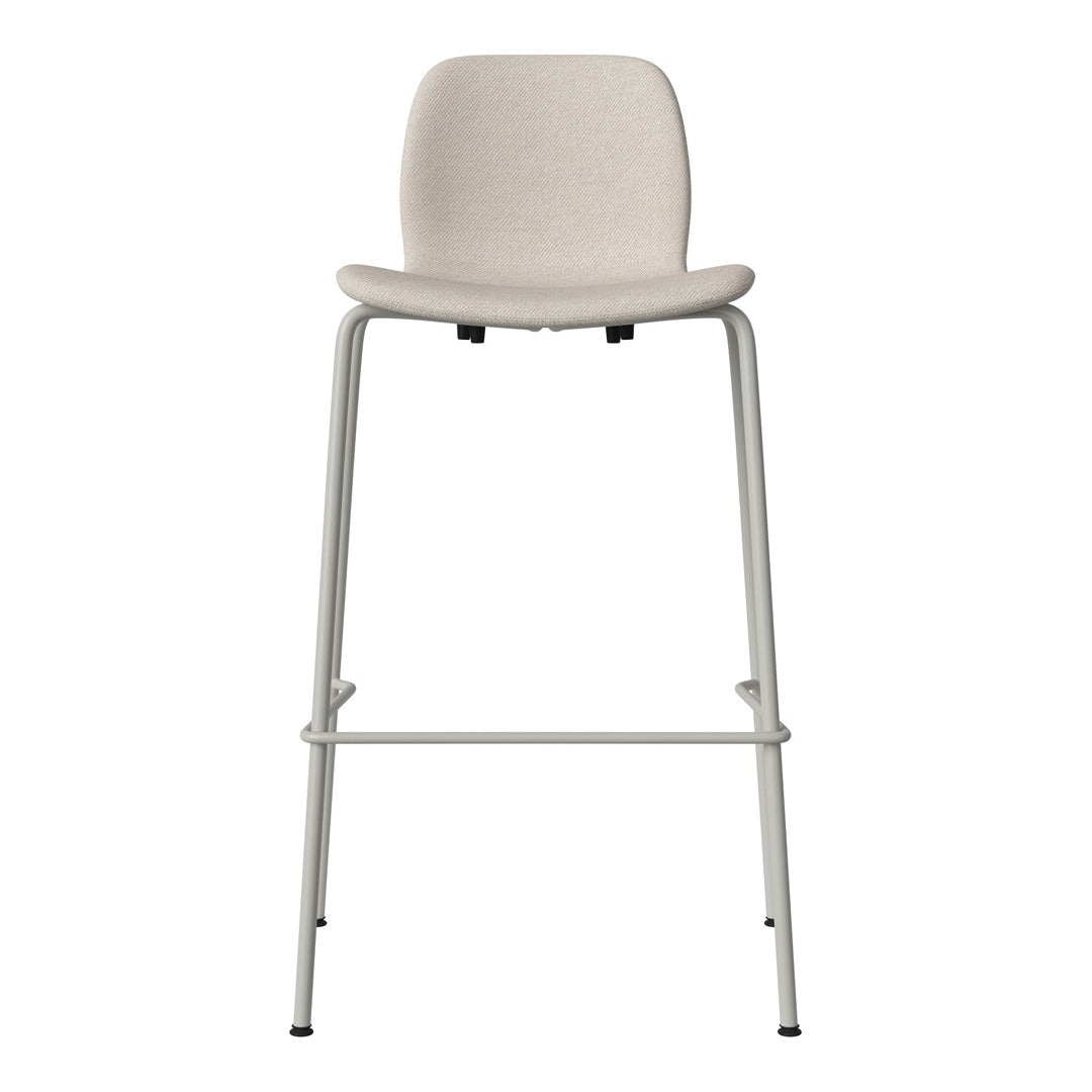 Chaise de bar Seed - Rembourrée - Piètement en acier, laquée gris