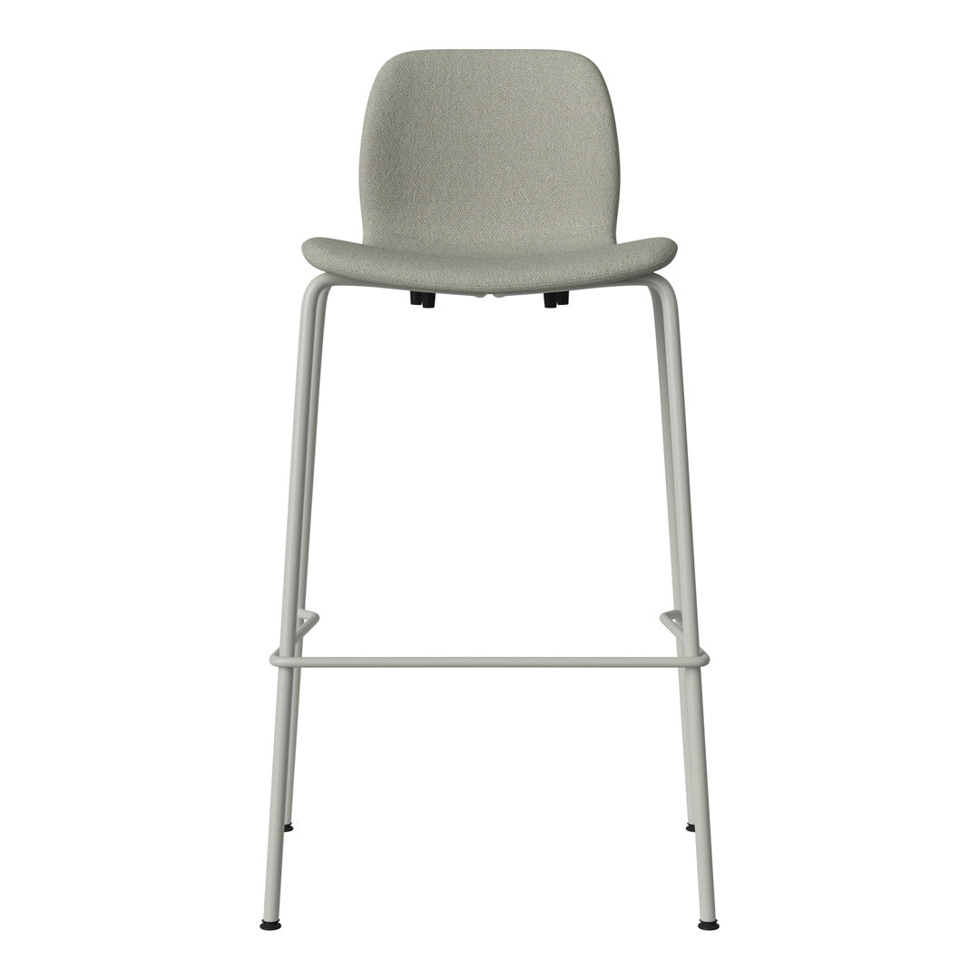 Chaise de bar Seed - Rembourrée - Piètement en acier, laquée gris