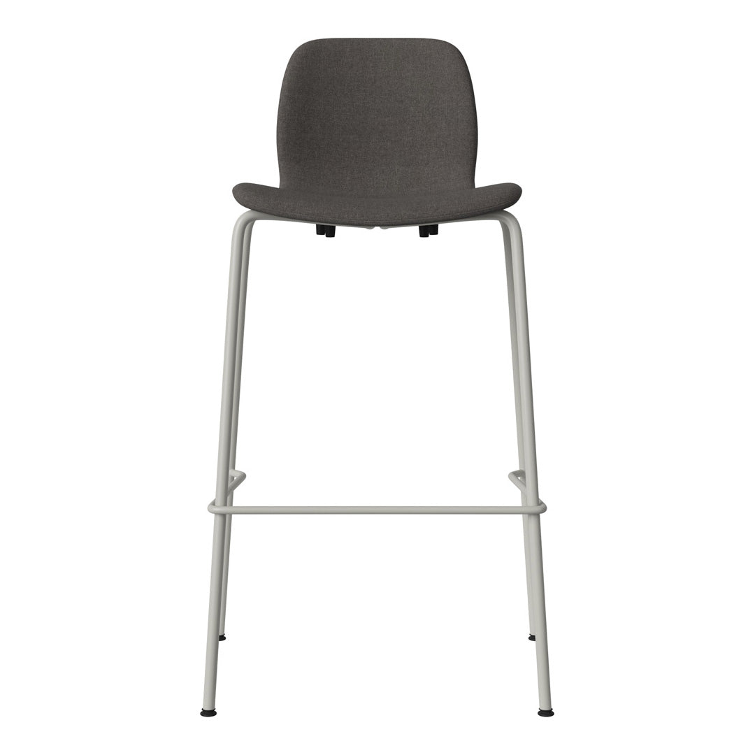 Chaise de bar Seed - Rembourrée - Piètement en acier, laquée gris