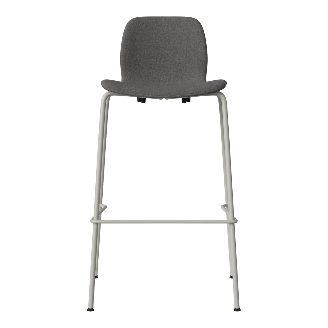 Chaise de bar Seed - Rembourrée - Piètement en acier, laquée gris