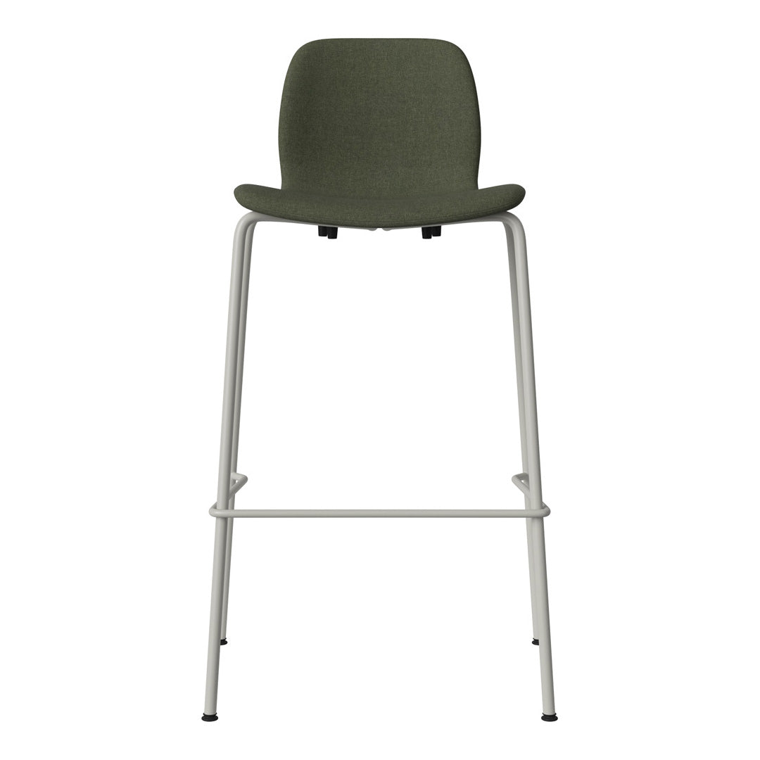 Chaise de bar Seed - Rembourrée - Piètement en acier, laquée gris