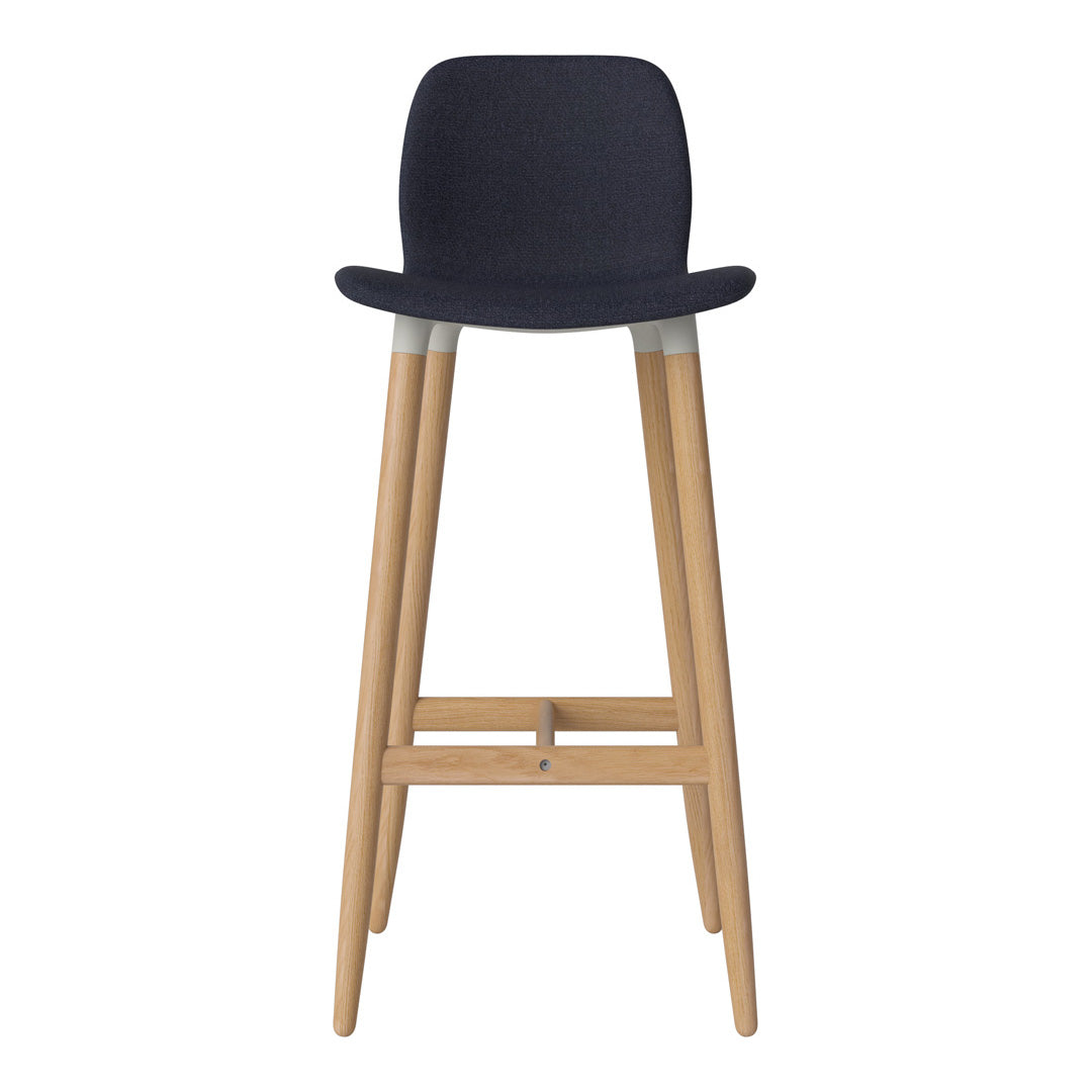 Chaise de bar Seed - Rembourrée - Piètement en chêne huilé