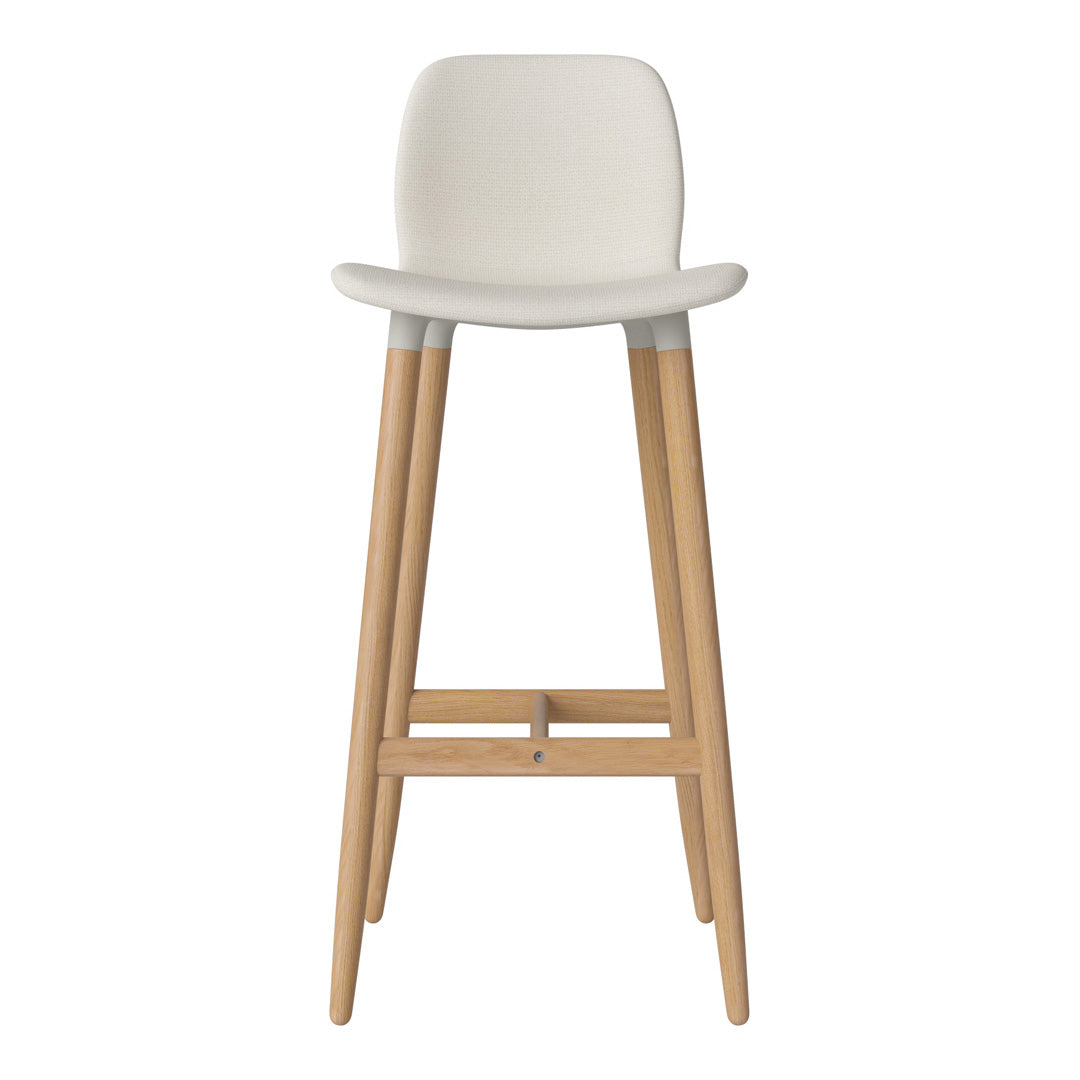 Chaise de bar Seed - Rembourrée - Piètement en chêne huilé