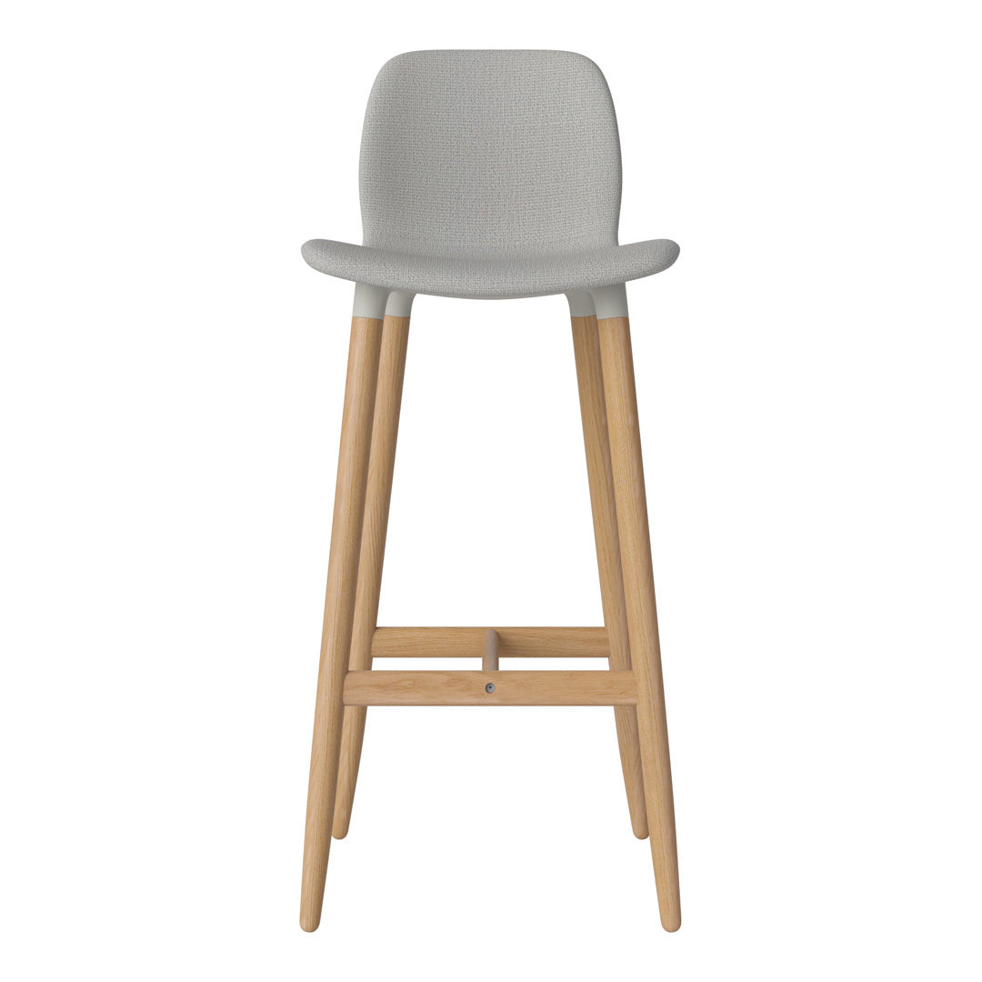 Chaise de bar Seed - Rembourrée - Piètement en chêne huilé