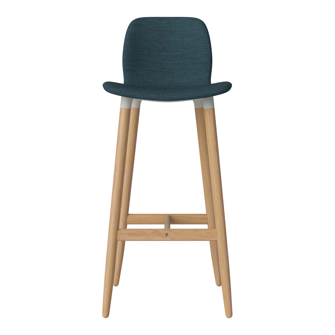 Chaise de bar Seed - Rembourrée - Piètement en chêne huilé