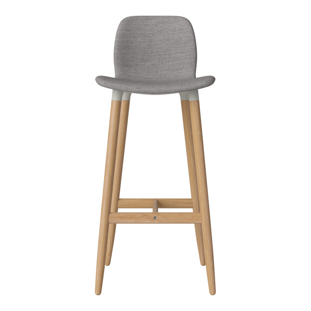 Chaise de bar Seed - Rembourrée - Piètement en chêne huilé