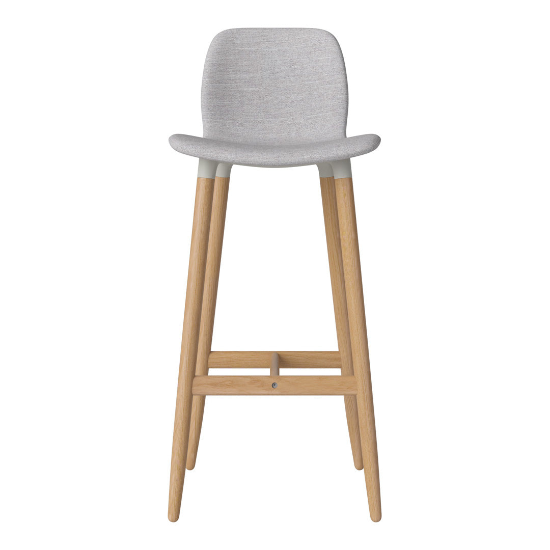 Chaise de bar Seed - Rembourrée - Piètement en chêne huilé