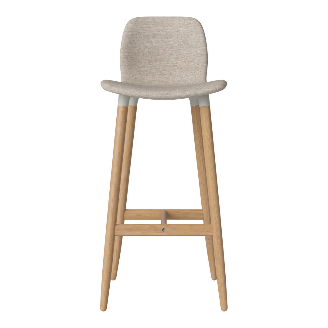 Chaise de bar Seed - Rembourrée - Piètement en chêne huilé