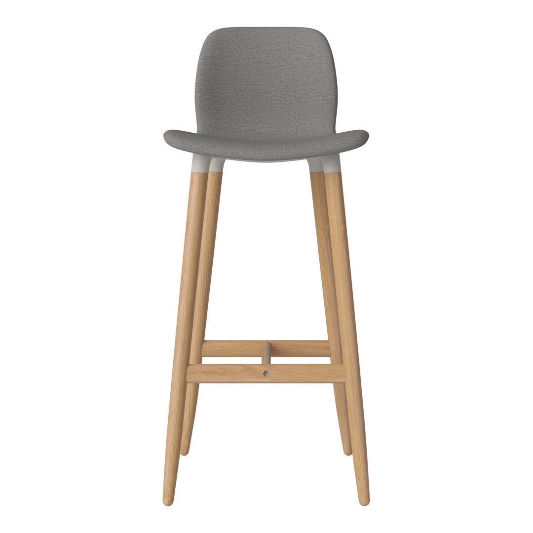 Chaise de bar Seed - Rembourrée - Piètement en chêne huilé