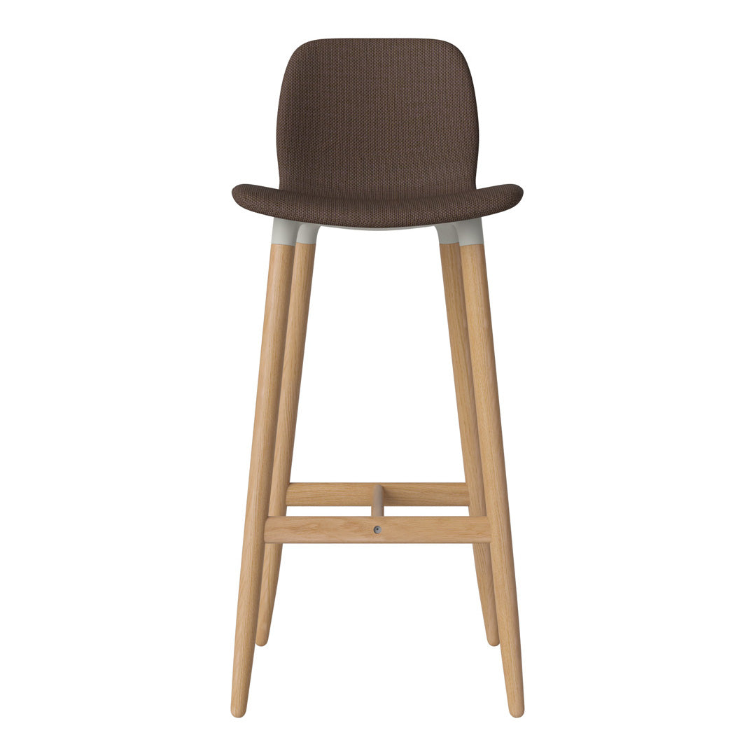 Chaise de bar Seed - Rembourrée - Piètement en chêne huilé
