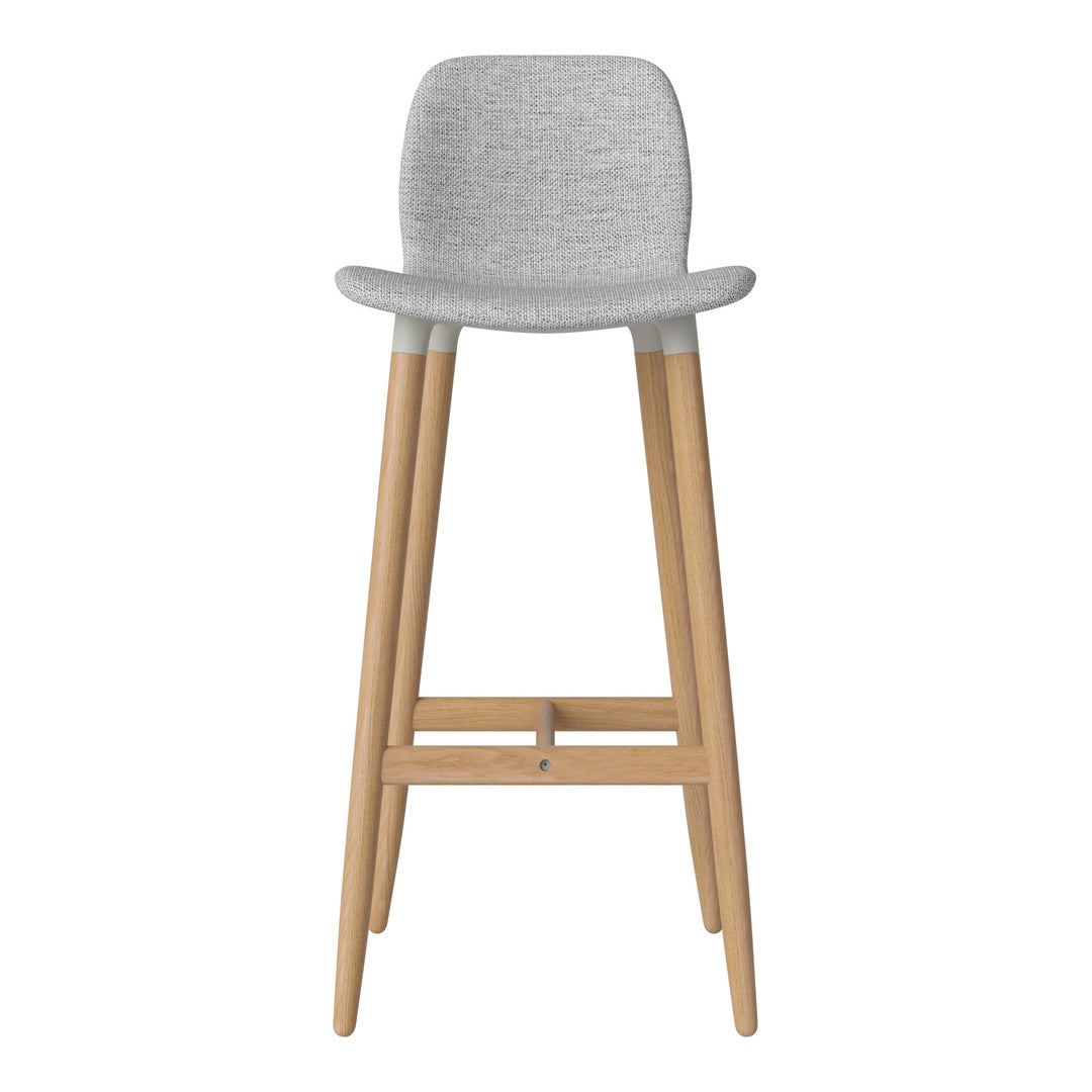 Chaise de bar Seed - Rembourrée - Piètement en chêne huilé