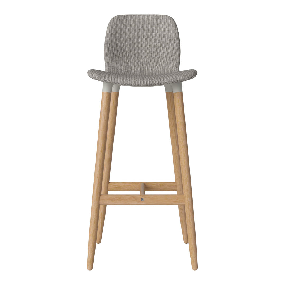 Chaise de bar Seed - Rembourrée - Piètement en chêne huilé