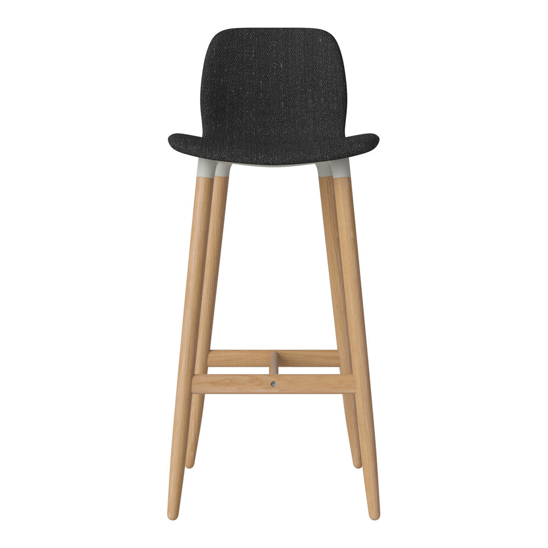 Chaise de bar Seed - Rembourrée - Piètement en chêne huilé