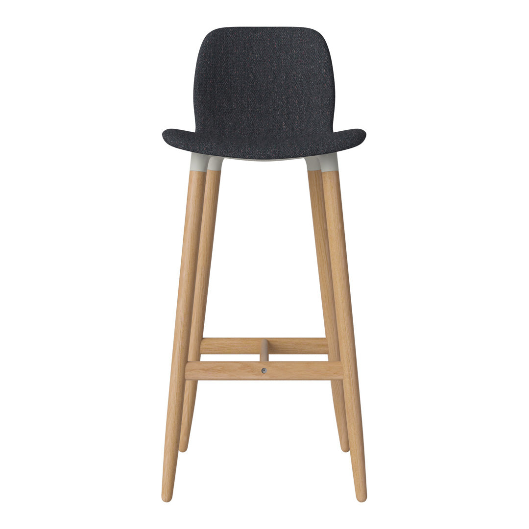 Chaise de bar Seed - Rembourrée - Piètement en chêne huilé