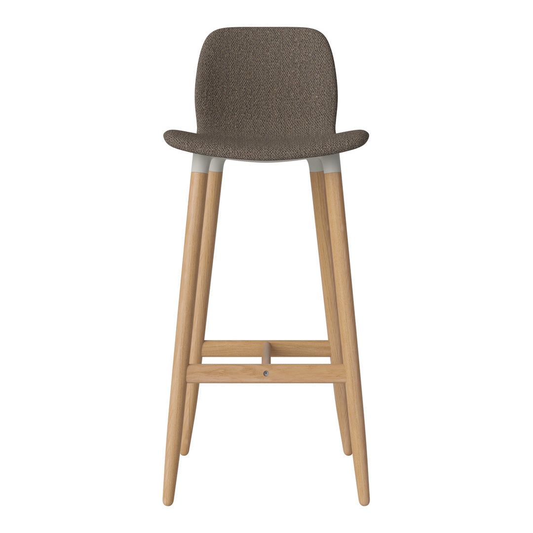Chaise de bar Seed - Rembourrée - Piètement en chêne huilé