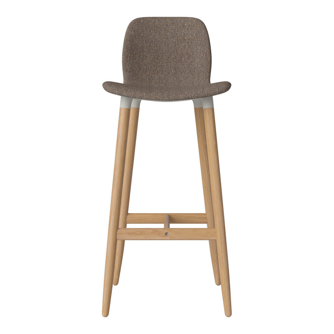 Chaise de bar Seed - Rembourrée - Piètement en chêne huilé