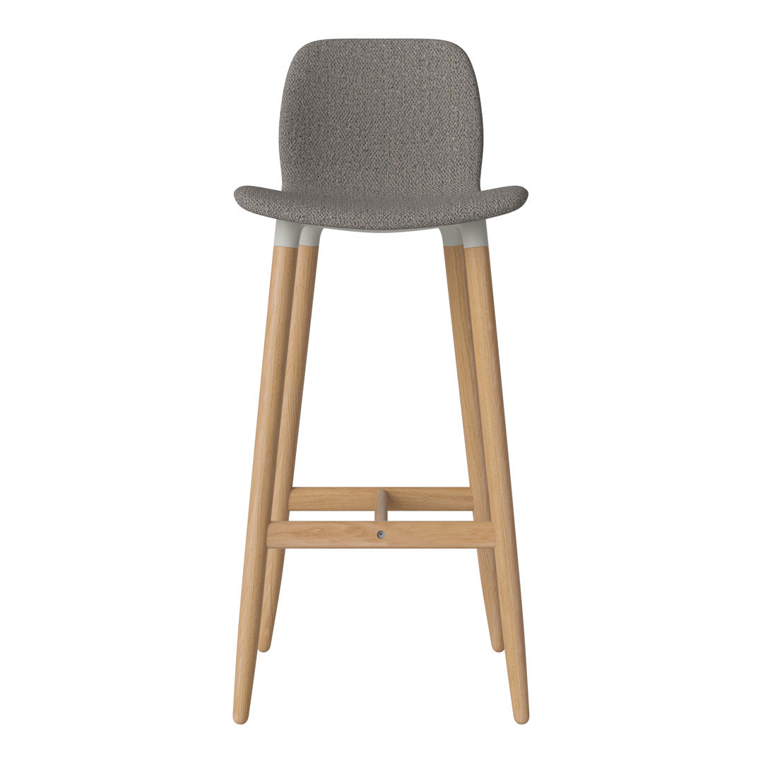 Chaise de bar Seed - Rembourrée - Piètement en chêne huilé