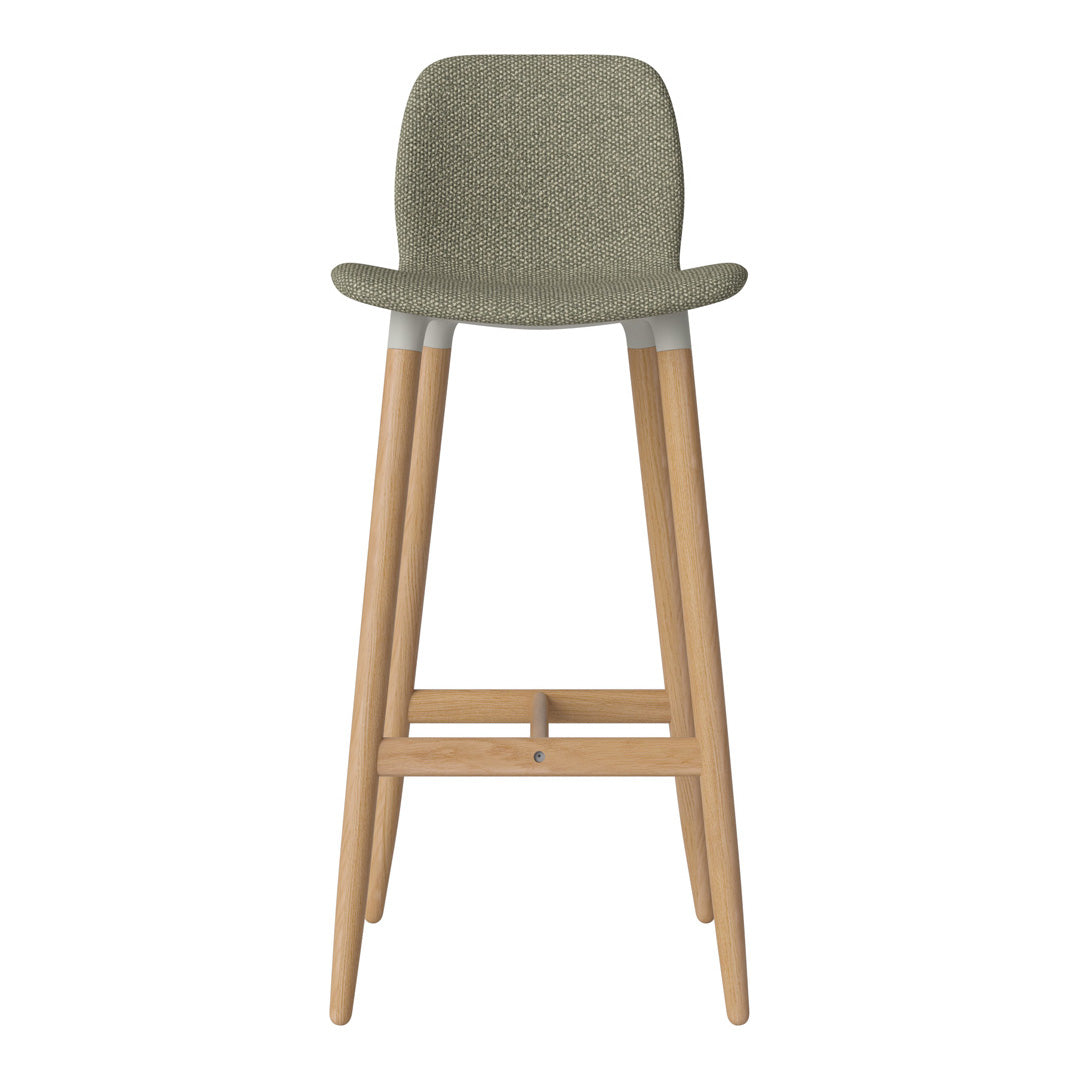 Chaise de bar Seed - Rembourrée - Piètement en chêne huilé