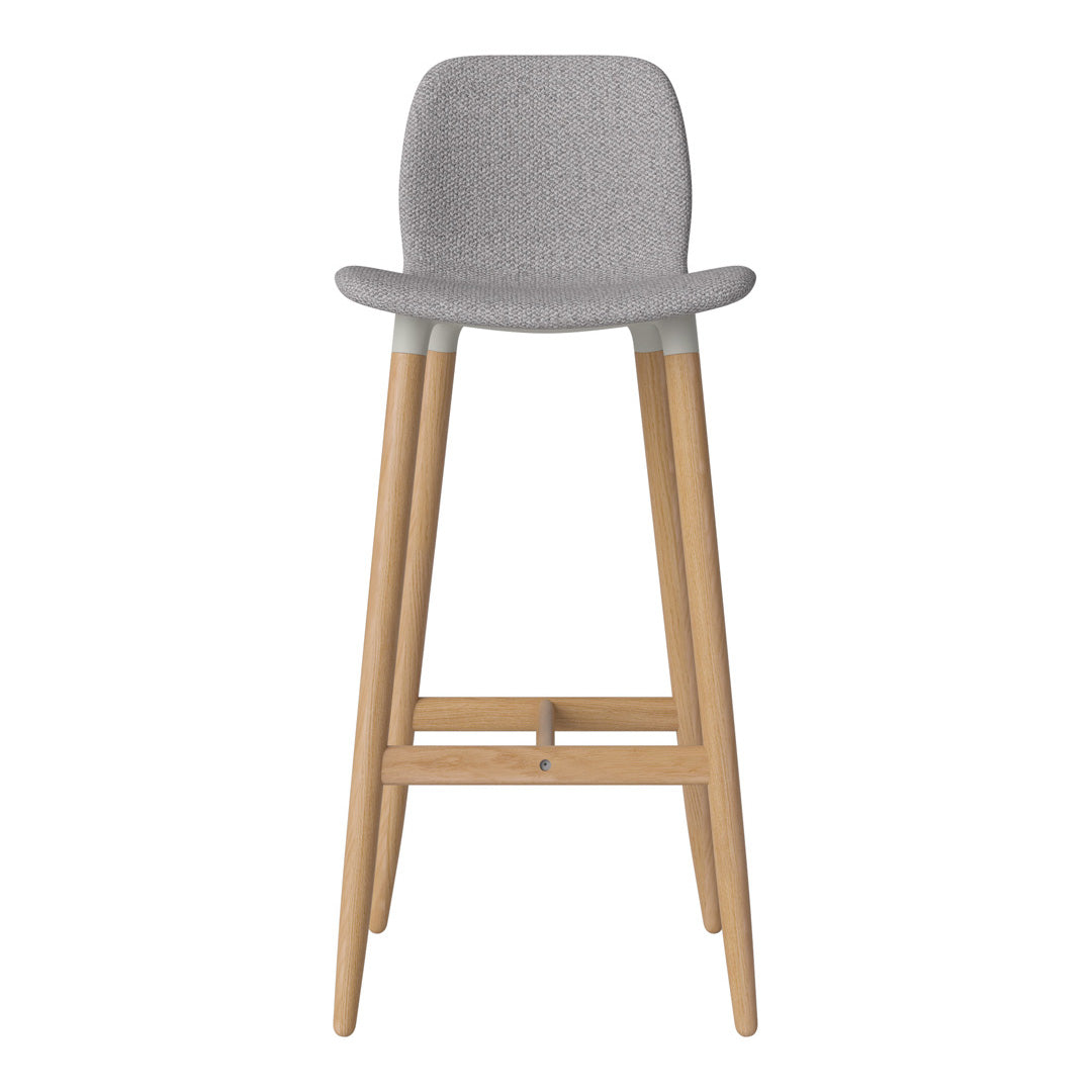 Chaise de bar Seed - Rembourrée - Piètement en chêne huilé
