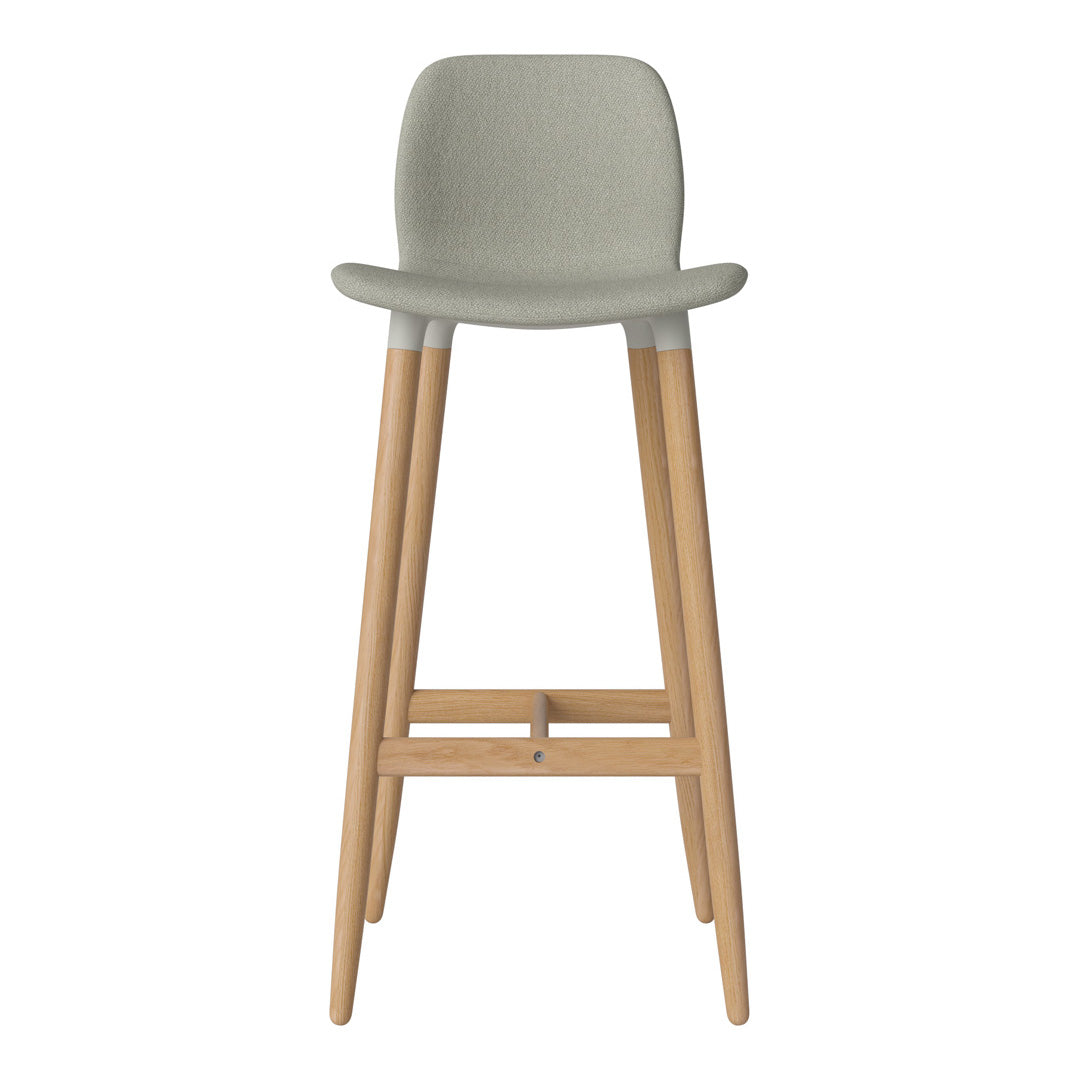 Chaise de bar Seed - Rembourrée - Piètement en chêne huilé
