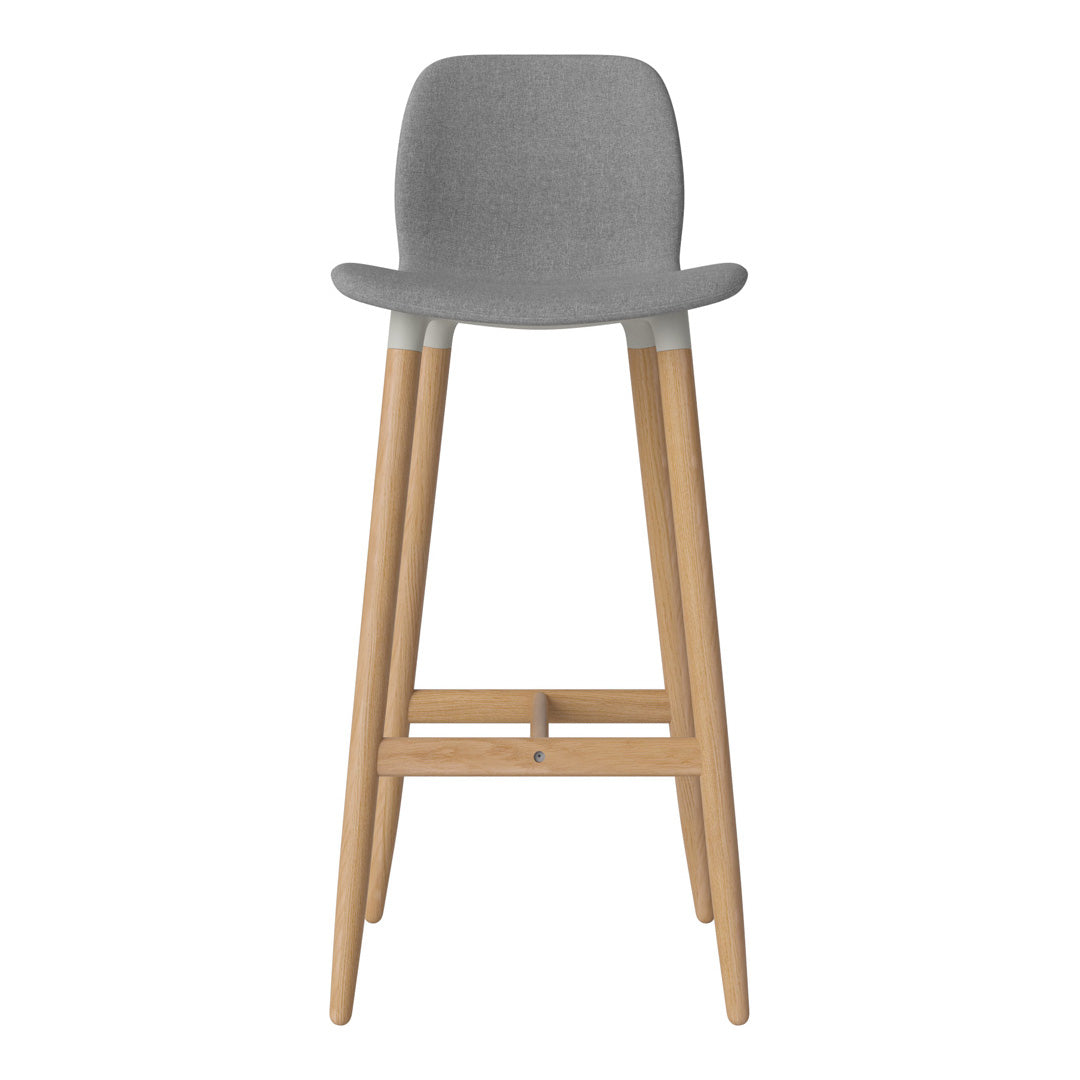 Chaise de bar Seed - Rembourrée - Piètement en chêne huilé