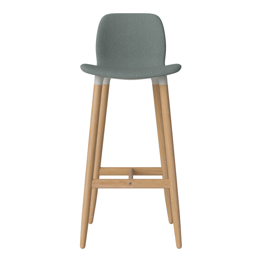 Chaise de bar Seed - Rembourrée - Piètement en chêne huilé