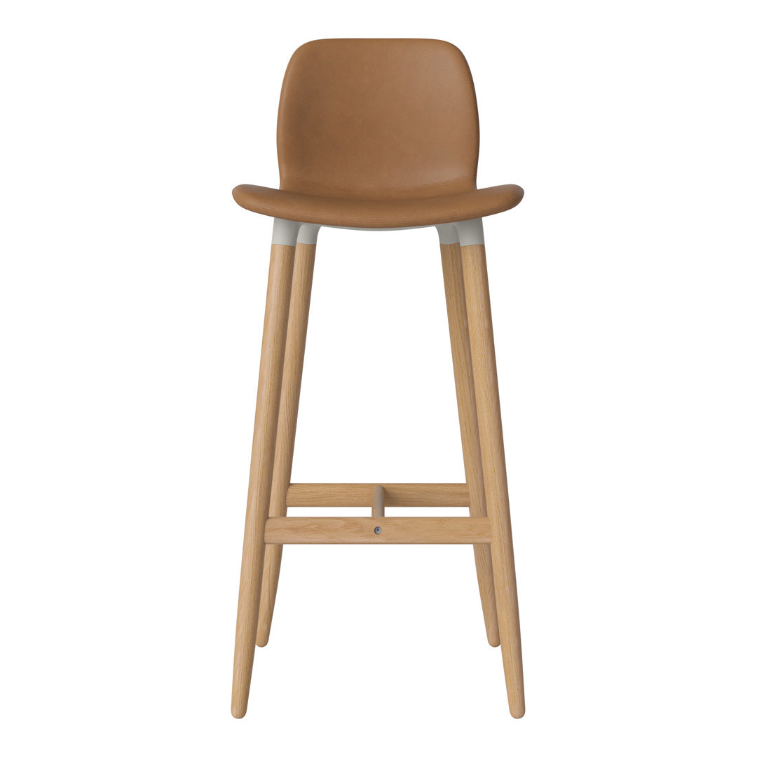 Chaise de bar Seed - Rembourrée - Piètement en chêne huilé