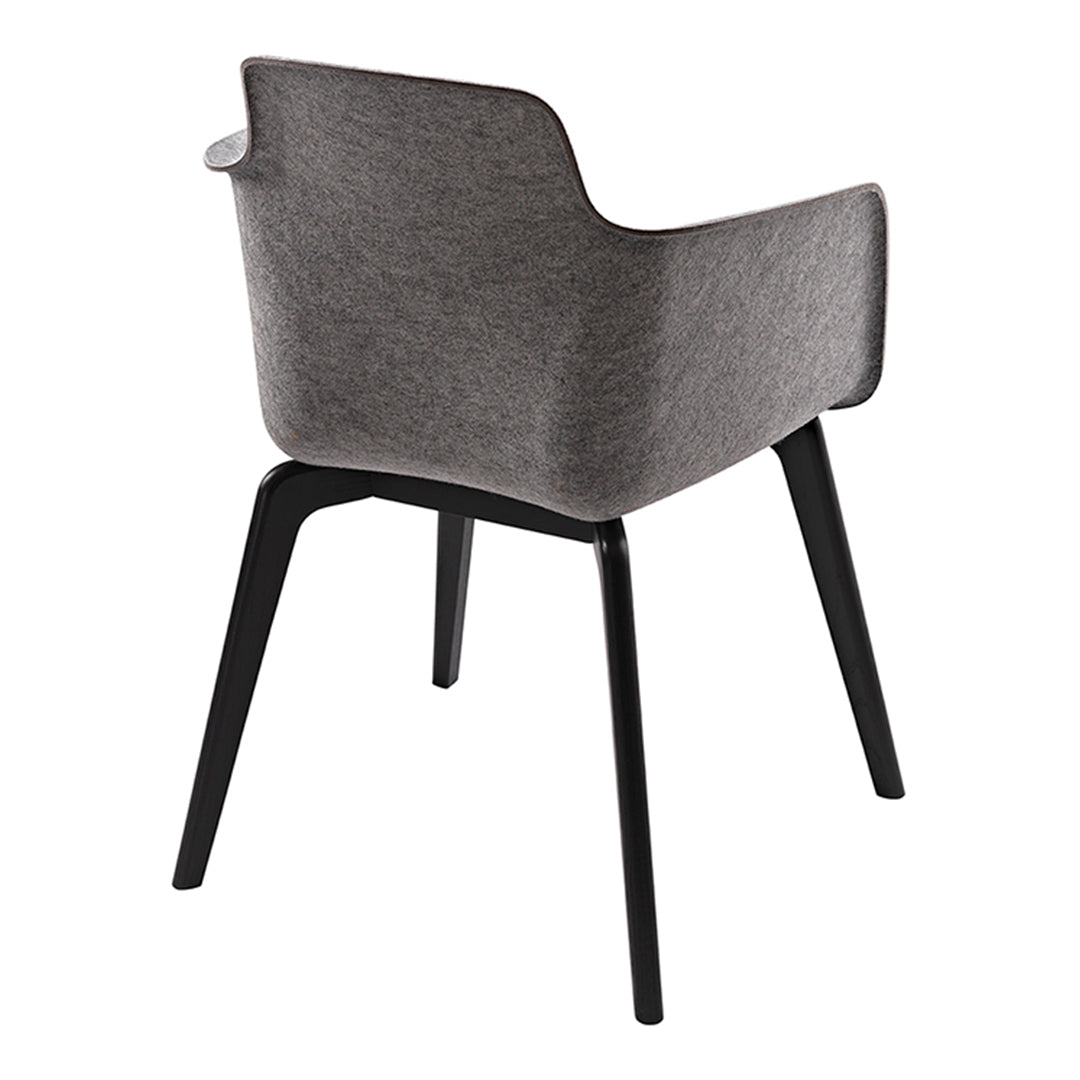 Fauteuil Tono - Assise rembourrée - Pieds en bois