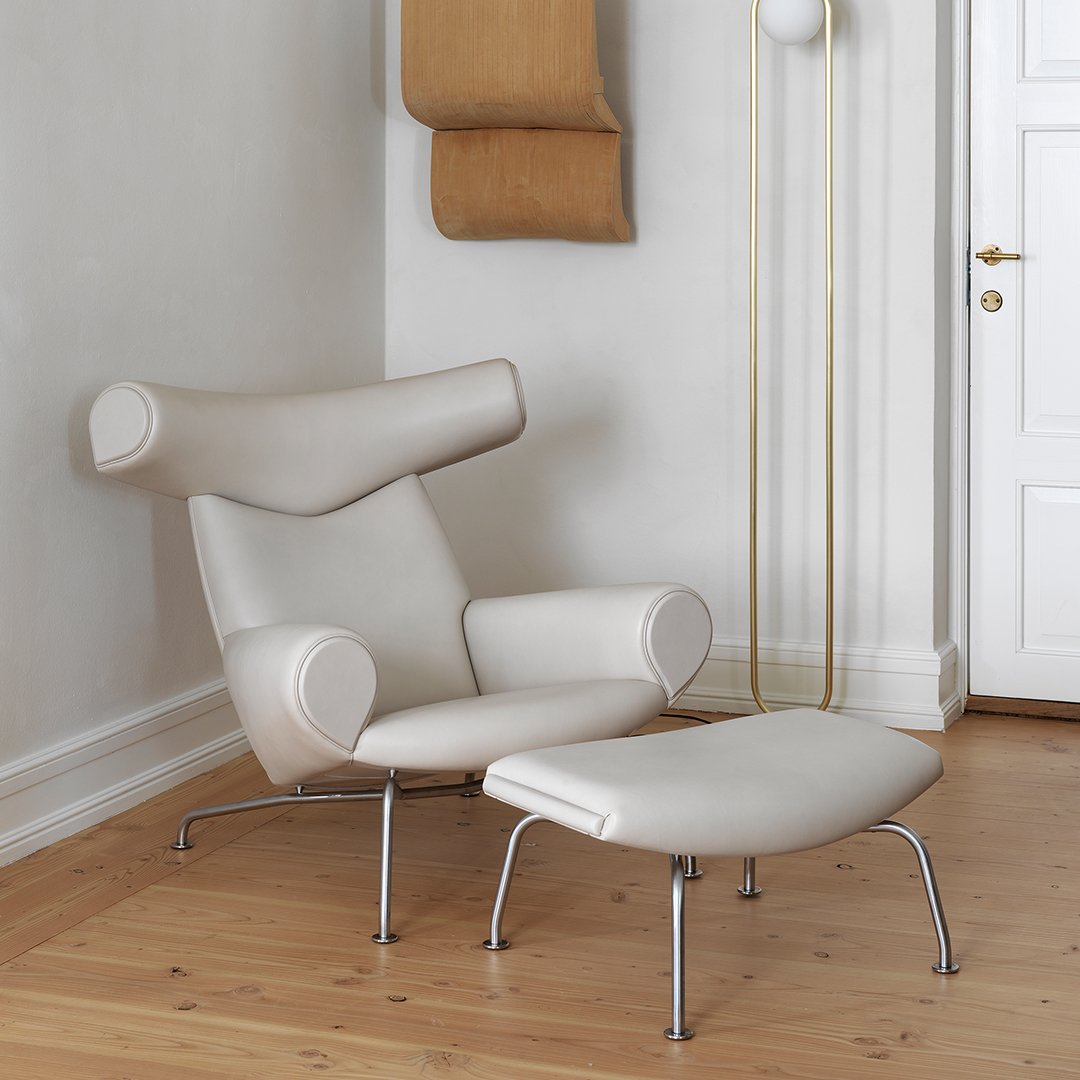 Ottoman Ox d'Erik Jörgensen Wegner pour chaises Ox/Queen