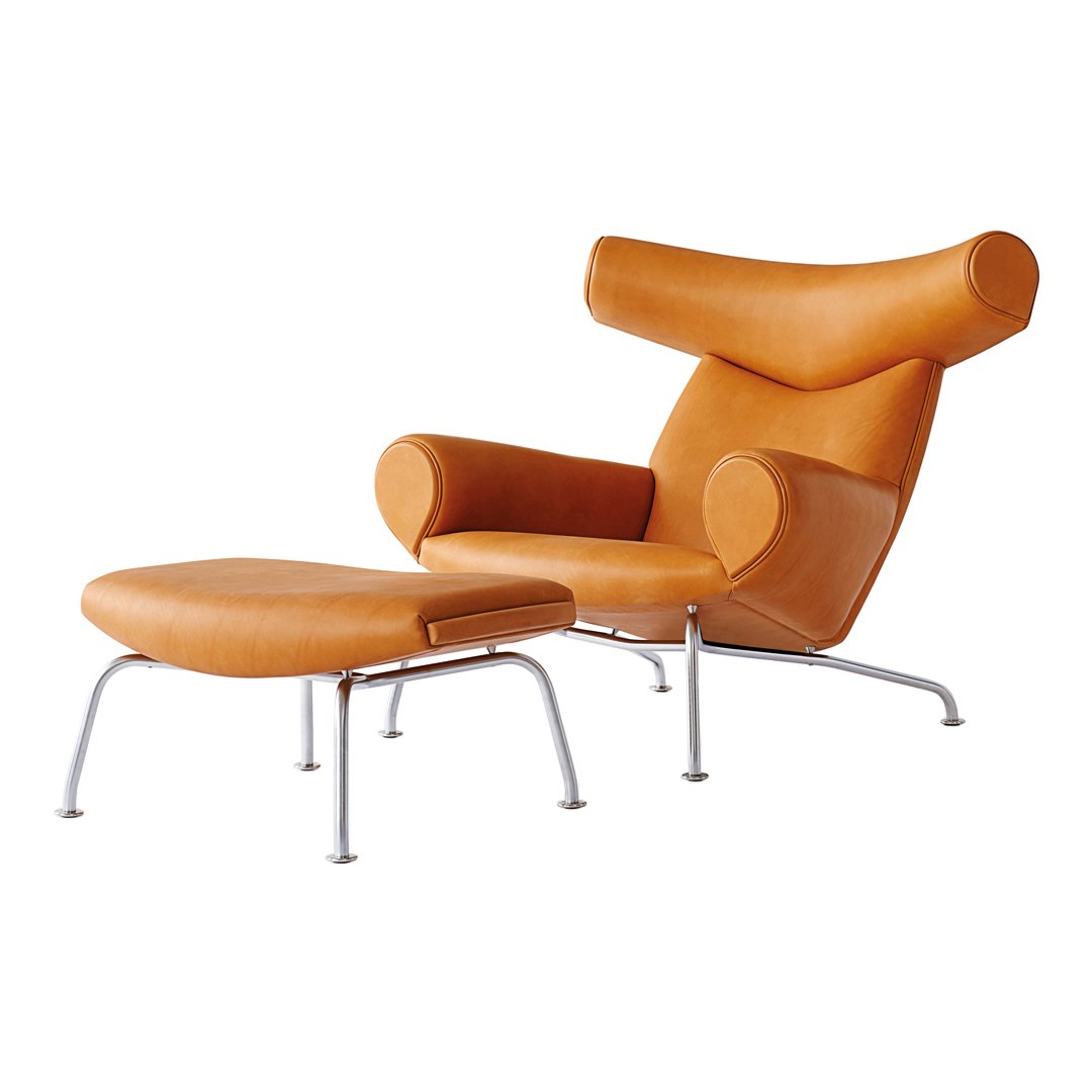 Ottoman Ox d'Erik Jörgensen Wegner pour chaises Ox/Queen