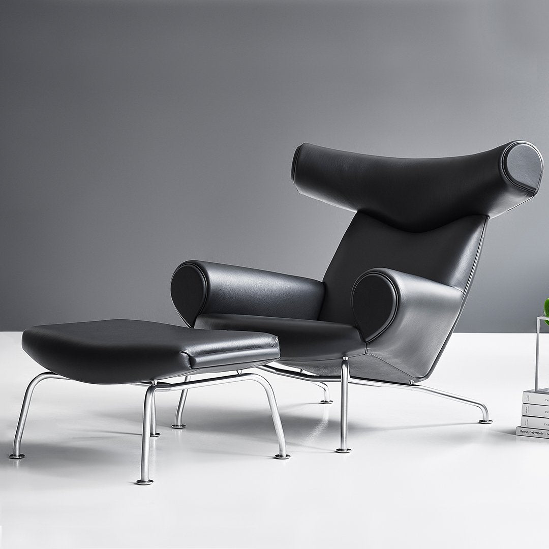 Ottoman Ox d'Erik Jörgensen Wegner pour chaises Ox/Queen