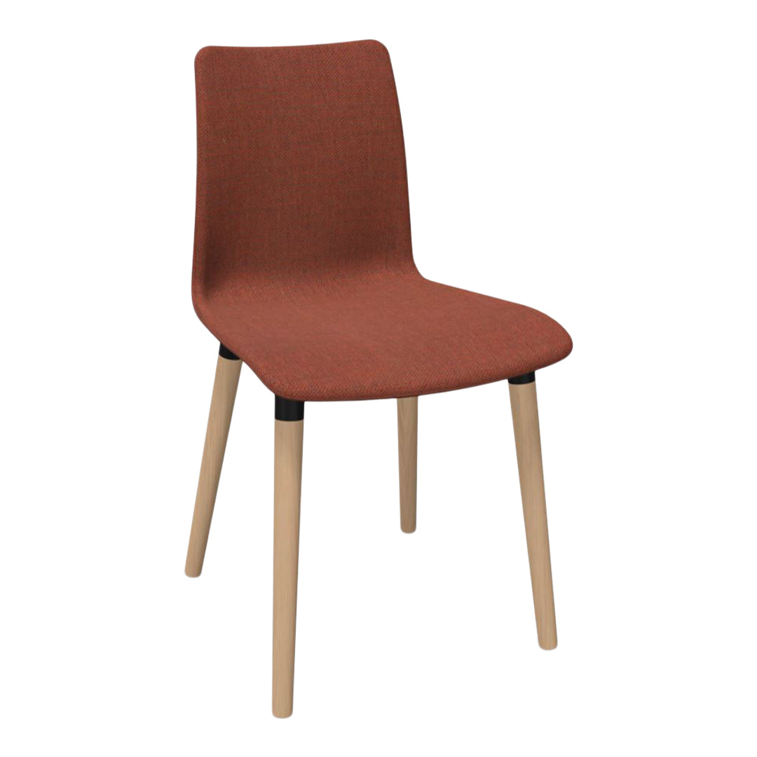 Chaise d'appoint MOOD - Entièrement rembourrée - Pieds en bois