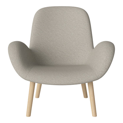 Fauteuil Seed Lounge - Rembourré - Piètement en chêne huilé, pigmenté blanc