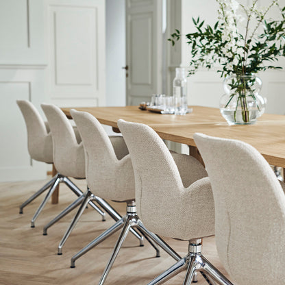 Fauteuil Seed - Rembourré - Piètement 4 branches avec patins - Acier laqué gris
