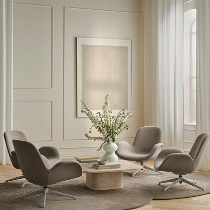 Fauteuil Seed Lounge - Rembourré - Piètement 4 branches - Chrome